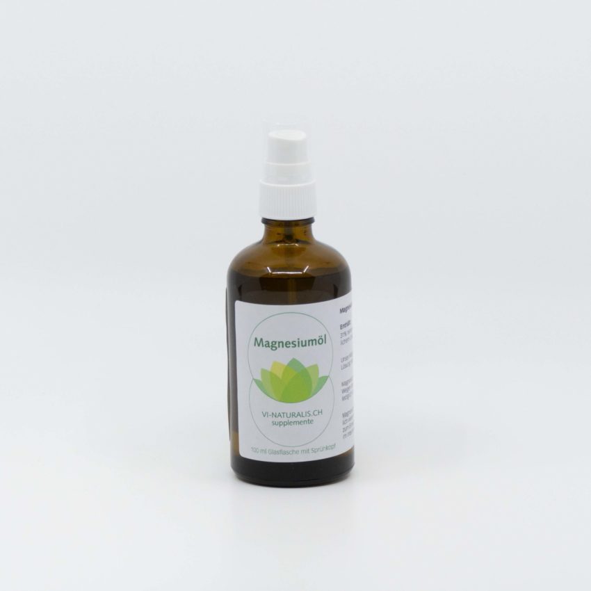 Vi-Naturalis-KLG-Supplemente_Magnesiumöl in Glasflasche inkl. Zerstäuber_Sprühkopf 100 ml