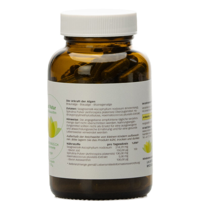 Jod Natur (Astaxanthin) - 4-Monatsvorrat - 120 Kapseln – Bild 2