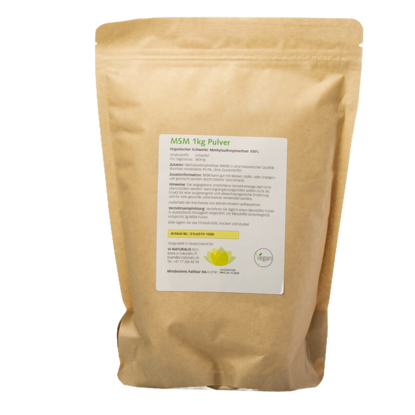 Vi-Naturalis-KLG-Supplemente_MSM - Organischer Schwefel 16-Monatsvorrat -- 1000g