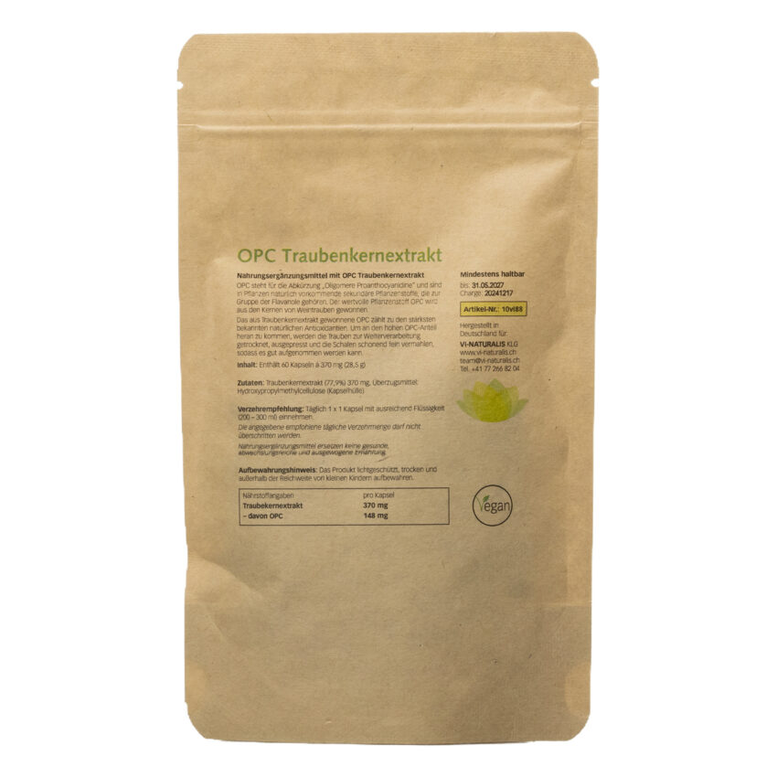 Vi-Naturalis-KLG-Supplemente_OPC Traubenkernextrakt 60 Kapseln