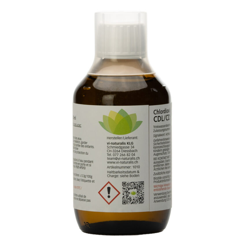 Chlordioxid ≤ 0.3 % CDL/ CDS 250 ml in Braunglasflasche – Bild 3