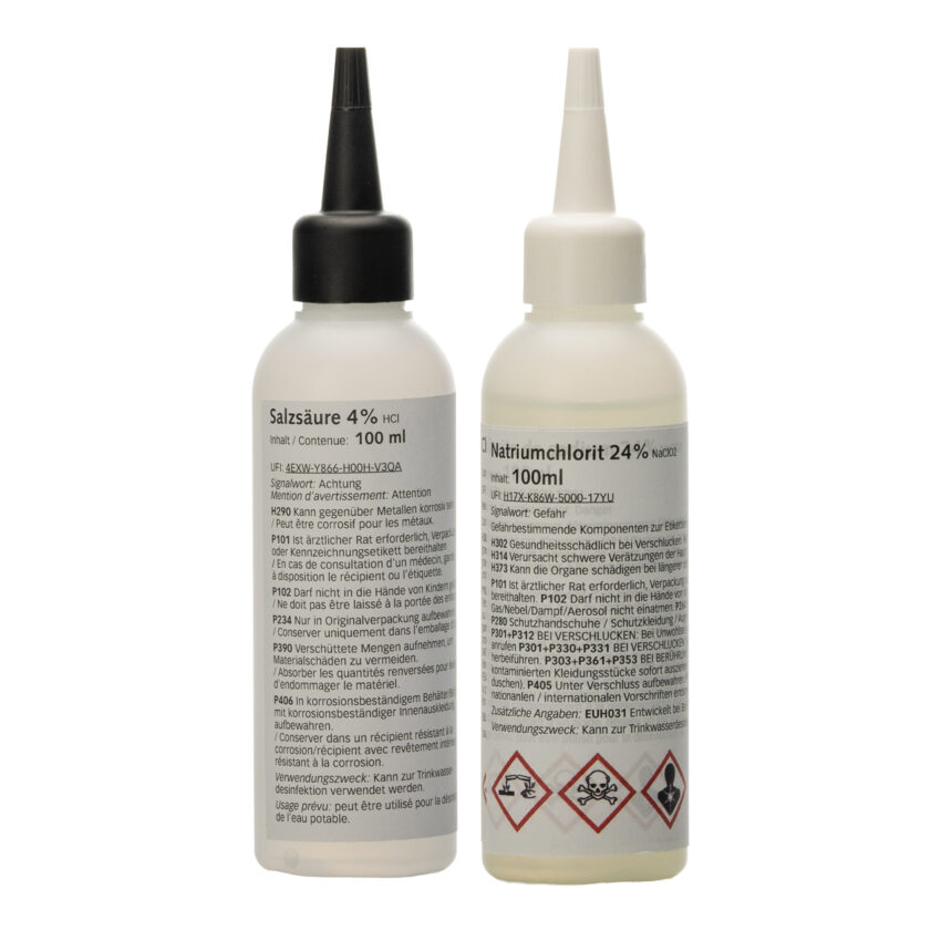 CDL selber herstellen Salzsäure 4% & Natriumchlorit 24% je 100ml
