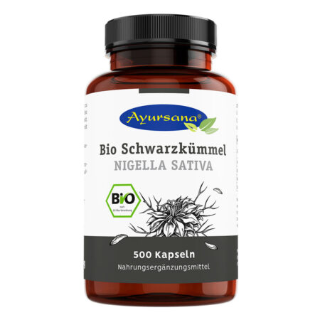 Ayursana - Schwarzkümmel Kapseln (500 Stück) vegan - BIO