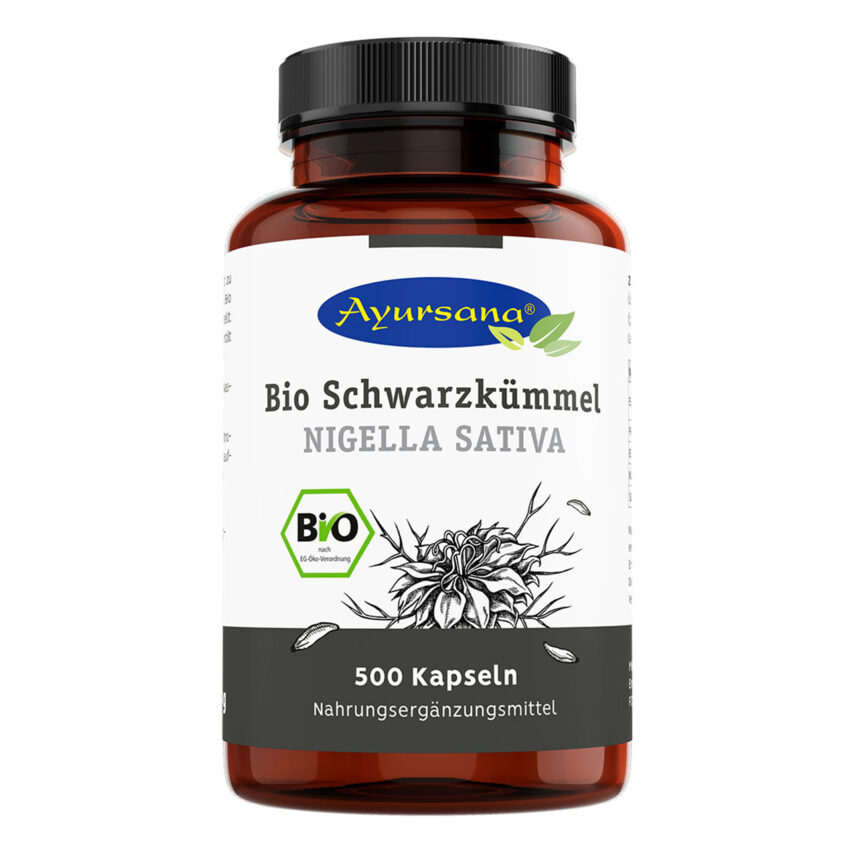 Ayursana - Schwarzkümmel Kapseln (500 Stück) vegan - BIO